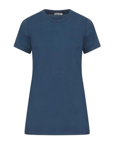 Shop Motel Woman T-shirt Navy Blue Size Onesize Cotton