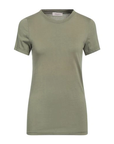 Shop Motel Woman T-shirt Military Green Size Onesize Cotton