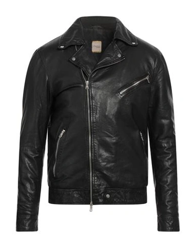 Shop Andrea D'amico Man Jacket Black Size 42 Soft Leather