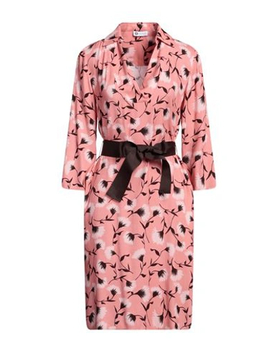 Shop Diana Gallesi Woman Midi Dress Pink Size 8 Viscose, Polyester
