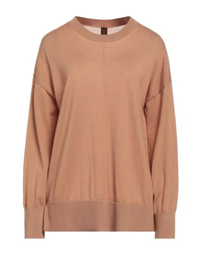 Shop Stefanel Woman Sweater Camel Size Xs Merino Wool In Beige