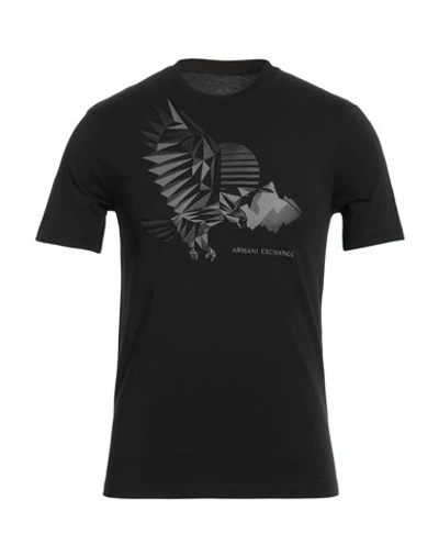 Shop Armani Exchange Man T-shirt Black Size Xs Cotton