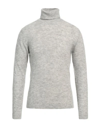 Shop Irish Crone Man Turtleneck Light Grey Size Xl Alpaca Wool, Polyamide, Wool, Elastane