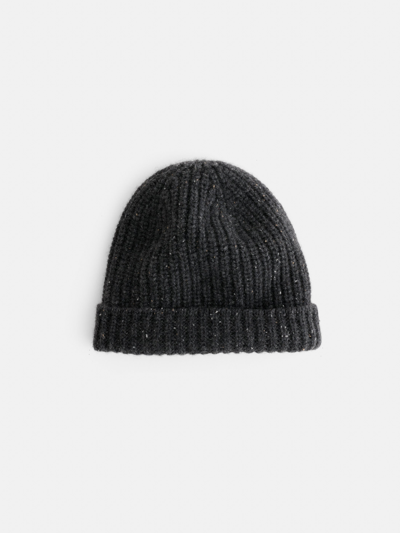 Shop Alex Mill Cashmere Donegal Beanie In Grey Donegal