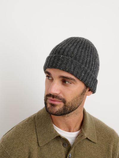 Alex Mill Cashmere Donegal Beanie In Grey Donegal