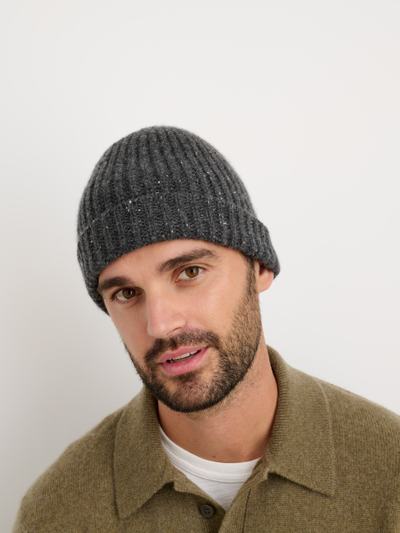 Shop Alex Mill Cashmere Donegal Beanie In Grey Donegal