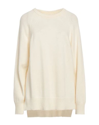 Shop Stefanel Woman Sweater Ivory Size Xl Merino Wool, Viscose, Polyamide, Cashmere In White