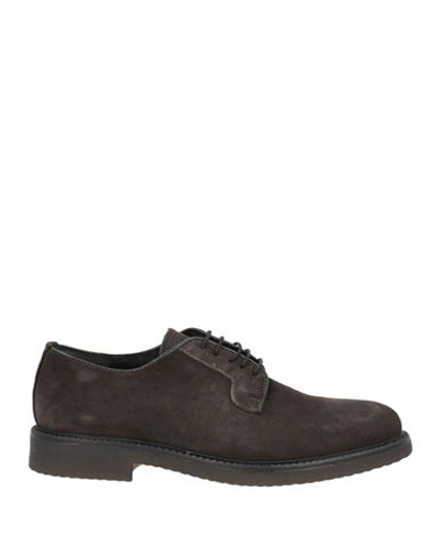 Shop Paul Martin's Man Lace-up Shoes Grey Size 7 Soft Leather