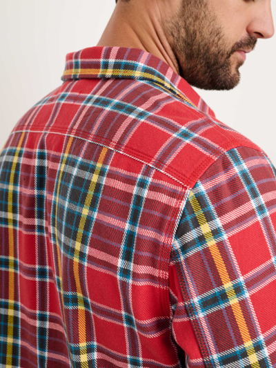 Shop Alex Mill Chore Shirt In Red Plaid Flannel In Bright Red