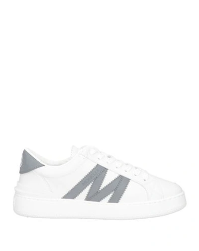 Shop Moncler Woman Sneakers White Size 8 Textile Fibers