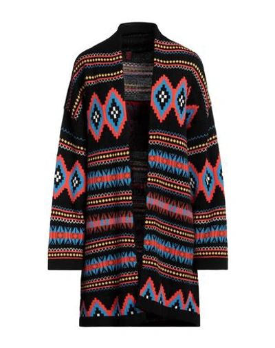 Stefanel Woman Cardigan Black Size Xs Acrylic, Wool In Black