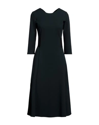 Shop Diana Gallesi Woman Midi Dress Dark Green Size 10 Polyester, Elastane