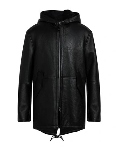 Shop Garrett Man Coat Black Size 44 Soft Leather