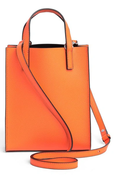 Shop Marc Jacobs Micro Leather Tote In Dragon Fire