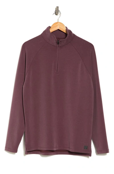 Shop Pto Maxwell Quarter Zip Sweater In Purple