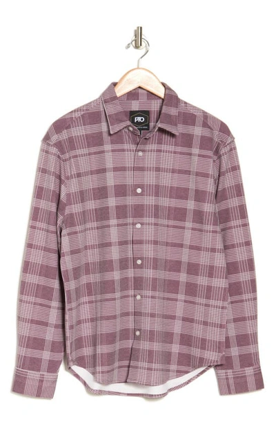 Shop Pto Collin Montgomery Button-up Shirt In Wine