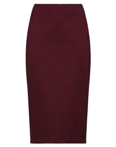 Manila Grace Woman Midi Skirt Plum Size 2 Viscose, Polyamide, Elastane In Purple