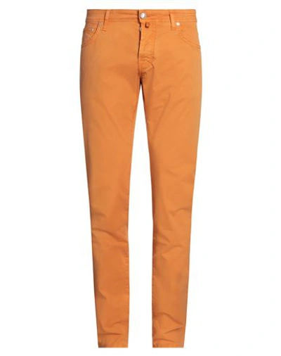 Jacob Cohёn Man Pants Orange Size 36 Cotton, Elastane In Orange