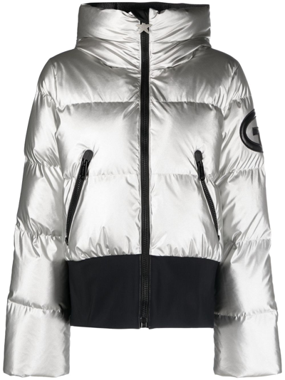 Shop Goldbergh Silver Bombardino Quilted Ski Jacket In Silber