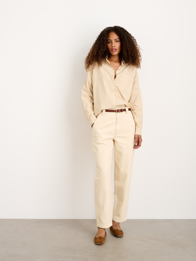 Alex Mill Jo Shirt In Paper Poplin In Almond Milk