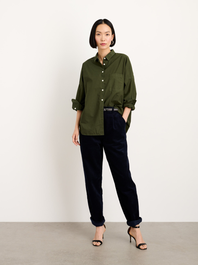 Alex Mill Jo Shirt In Paper Poplin In Pine Needle