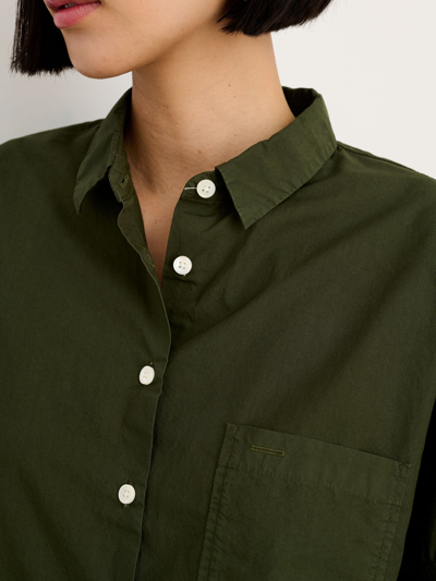 Alex Mill Jo Shirt In Paper Poplin In Pine Needle