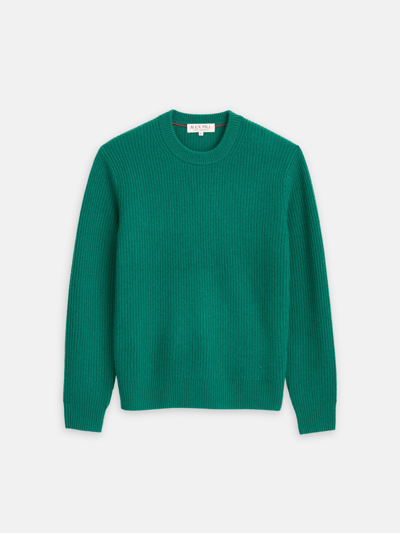 Alex Mill Jordan Ribbed Brushed-cashmere Sweater In Kelly Green
