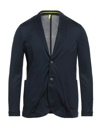 Twenty-one Man Suit Jacket Navy Blue Size 44 Cotton In Navy Blue