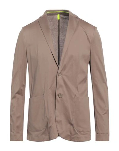 Twenty-one Man Suit Jacket Dove Grey Size 42 Cotton In Grey