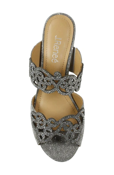 J. Reneé 'francie' Evening Sandal In Pewter Glitter