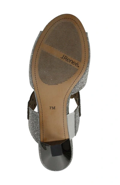 J. Reneé 'francie' Evening Sandal In Pewter Glitter