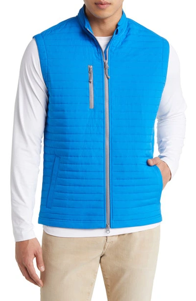 Johnnie-o Crosswind Quilted Performance Vest In Pipeline