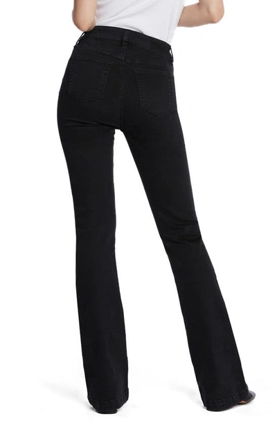 Shop Hint Of Blu Rosa Flare Jeans In Black