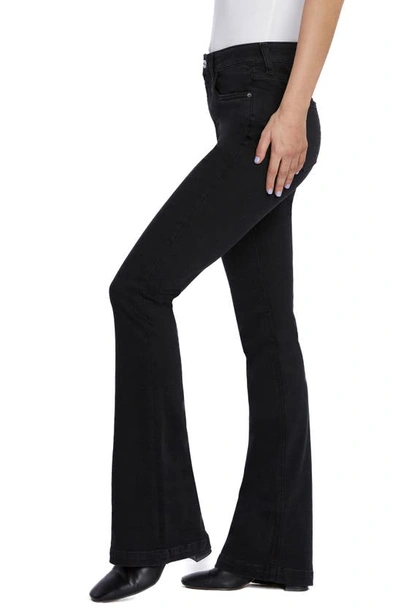 Shop Hint Of Blu Rosa Flare Jeans In Black