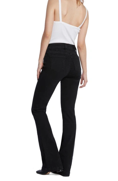 Shop Hint Of Blu Rosa Flare Jeans In Black