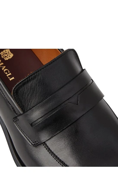 Bruno Magli Men's Raging Leather Penny Loafers In Black