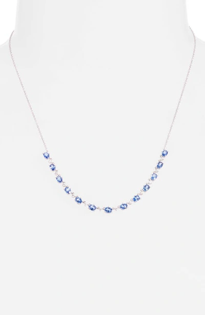 Meira T Sapphire & Diamond Necklace In White