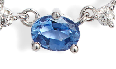 Shop Meira T Sapphire & Diamond Necklace In White