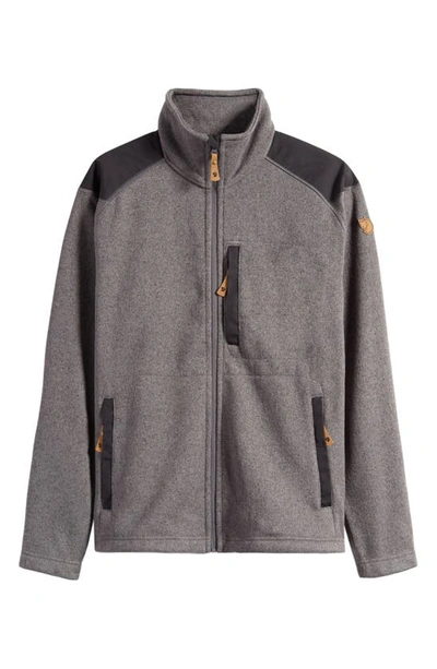 Shop Fjall Raven Buck Fleece Jacket In Grey - Melange