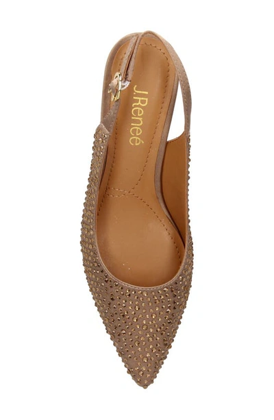 J. Reneé Ferryanne Pointed Toe Slingback Pump In Beige
