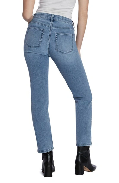 Shop Hint Of Blu Serene Mid Rise Crop Straight Leg Jeans In Sweet Blue