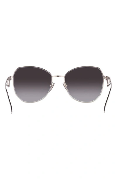 Prada Womens Silver Pr 57ys Aviator Steel And Polyamide Sunglasses In Grey Gradient
