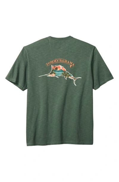 Shop Tommy Bahama Island Billboard Lux Embroidered T-shirt In Trout