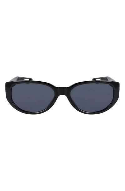 Shop Nike 145mm Cat Eye Sunglasses In Black/ Dark Grey