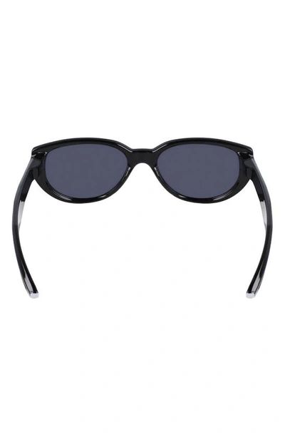 Shop Nike 145mm Cat Eye Sunglasses In Black/ Dark Grey