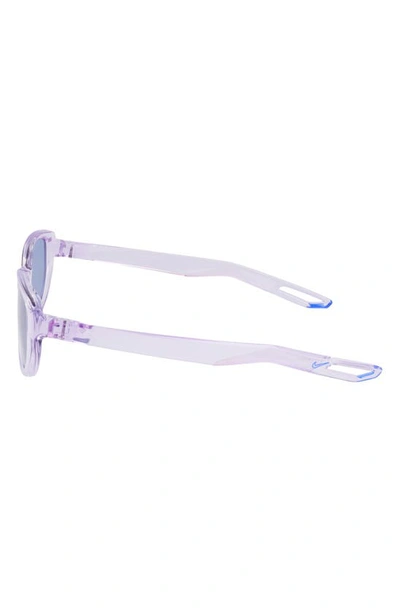 Shop Nike 145mm Cat Eye Sunglasses In Oxygen Purple/ Blue