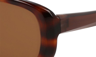 Shop Nike Epic Breeze 135mm Rectangular Sunglasses In Tortoise/ Brown