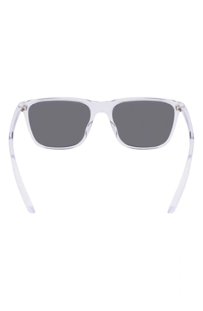 Shop Nike State 145mm Polarized Square Sunglasses In Clear/ Polar Grey