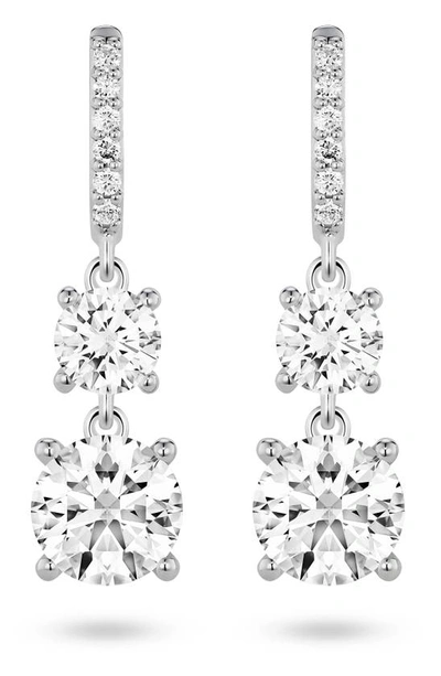 Shop Lightbox 2-carat Lab Grown Diamond Drop Earrings In 2.0ctw White Gold