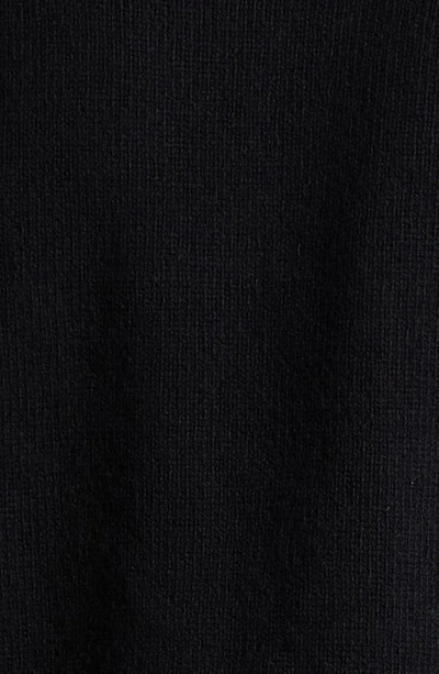 Shop Marni Oversize Intarsia Logo Shetland Wool Crewneck Sweater In Black